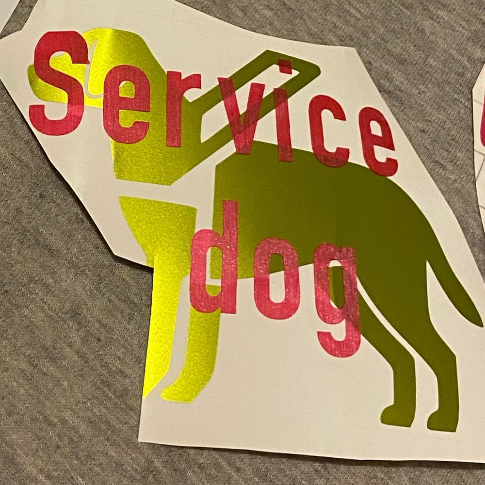 Service dog decal
